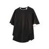 Camiseta Masculina Color Block Plus Size Estilo Novo Primavera e Verão Transfronteiriça com Design Falso de Duas Peças da Amazon, Camiseta Masculina de Manga Curta Slim Fit