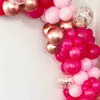 Conjunto de 50 Balões Vermelho Rosa para Festa de Aniversário Layout de Cena Dia da Deusa Dia das Mães Dia da Mulher Dia dos Namorados Decoração