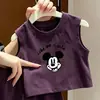 Conjunto de Chaleco de Algodón Puro para Niños, Ropa de Verano de Algodón Puro sin Mangas con Pantalones Cortos para Niños, Nuevo Conjunto de Dos Piezas de Verano para Niños y Niñas