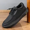 Sapatos Masculinos de Algodão para Inverno, Forrados com Lã, Espessados, Quentes, Sapatos Casuais, Couro e Pelo Integrados, Sapatos Masculinos de Algodão à Prova de Vento e Impermeáveis