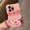 Aplicável para capa de celular iPhone 17 rosa porcozinho 3D amor casal melhor amigo estilo Apple 16/15 capa protetora