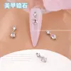 Popular en línea popular joyería para uñas chapada en oro circonita gota de agua joyería para uñas de alta gama exquisita estrella Luna diamante para uñas al por mayor