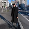Comércio Exterior Outono/Inverno 2026 Casaco Masculino de Lã de Comprimento Médio de Botão Duplo Estilo Coreano Tendência Solto Jaqueta de Lã Acima do Joelho