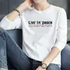 ¡Guau! Camiseta Nueva de Otoño Personalizada de Manga Larga con Cuello Redondo y Estampado Creativo, Camiseta Básica Versátil para Adolescentes
