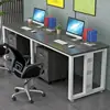 Escritorio de oficina para personal multiusuario, escritorio de computadora y combinación de silla, escritorio de jefe de oficina, escritorio de oficina simple y moderno
