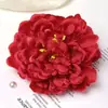 Flor Artificial 15cm Cabeça Grande de Flor de Peônia Decoração de Casa Arranjo de Flores para Casamento Flor Falsa Material para DIY de Flor Artificial