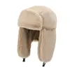 Chapéu de orelhas grandes de pelo de coelho para ciclismo, à prova de vento, estiloso, casual, à prova de frio, chapéu de inverno quente para atividades ao ar livre para homens e mulheres, chapéu Lei Feng 2026