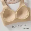 Sujetador para Mujer Talla Grande con Tirantes Anchos, Levantar Invisible, Sin Aros, Copas Fijas 528 Espalda Hermosa