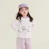 Camiseta de Manga Larga Estampada Cepillada para Niños, Estilo Nuevo para Primavera, Top con Estampado Lindo para Niños y Niñas -210036