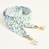 Cinto fino de fita feminino all-match, estreito, pequeno, floral, corrente de cintura com saia, nó, cintura longa, corda, pérola, cinto decorativo
