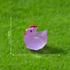 Novo produto transfronteiriço: Figurinhas de galo pequeno que brilham no escuro, acessórios adoráveis para decoração DIY de paisagismo de jardim, ornamentos de resina para paisagem em miniatura