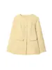 Para Exportación 2025 Estilo Europeo y Americano Transfronterizo Nuevo Otoño Moda Femenina Negocios Simple Botonado Cuello Redondo Chaqueta de Traje