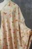 Gato Laranja FloralTecido jacquard de peônia pesada estilo chinês saia cheongsam elegante top tecido estampado