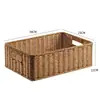 Cesta de Armazenamento para Gabinete Kens Mesa de Centro Japonesa Caixa de Diversos Rattan Sintético Trançado Cesta de Armazenamento para Entrada Casa Caixa de Armazenamento para Mesa