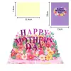 Nuevo Regalo para el Día de la Madre Tarjeta Pop-Up 3D Escultura de Papel Tarjeta de Agradecimiento para Mamá Tarjeta de Bendición Creativa Transfronteriza
