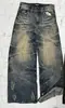 ¡Guau! Jeans Holgados de Calle Estilo Americano Harajuku Retro con Bordado de Murciélagos Pantalones Y2K Jeans Casuales