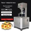 Máquina automática de tampar a vácuo garrafa de vidro enlatada máquina de selagem a vácuo para garrafa de molho máquina automática de tampar a vácuo