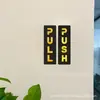 20*6.5cm Hotel Puerta de Cristal Puerta Corredera Señal Doble Capa Acrílico Señal de Puerta Decoración del Hogar Autoadhesivo Izquierda y Derecha