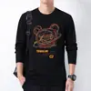 Camiseta de Manga Larga para Hombre de Marca de Moda Otoño Holgada Casual Versátil Top de Moda para Hombre LOGOTIPO Personalizable Uniforme de Equipo Uniforme de Clase