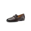 ¡Hebilla de cinturón vintage! Mocasines planos de punta redonda y tacón bajo, nuevos versátiles y cómodos para el otoño de 2026