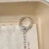 Anillo con Diseño de Patrón de Martillo Personalizado Estilo Británico para Mujer, Apertura Asimétrica Geométrica Simple y Versátil Estilo Casual