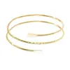 Moda Europea y Americana Elegante Creativo Brazalete Geométrico Roscado Punk Hip-Hop Versátil Brazalete Abierto en Espiral Brazalete para Ropa