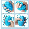 Fortalecedor de agarre anillo de cuatro dedos entrenamiento de palma de mano para ancianos separación de dedos flexibilidad de los dedos fuerza de los dedos fuerza de la mano separación de dedos fitness para ancianos