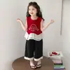Conjunto de Verano Moderno y Elegante para Niñas, Chaleco y Pantalón de Pierna Ancha para Bebé Niña, Ropa para Bebé Niña