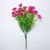 Popular Eucalipto Gloria de la Mañana Transfronteriza Artificial Artificial Flores Ramo de Flores Falsas Decoración Exterior para el Hogar Plantas Verdes