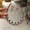 Acessório de Cabelo Headband de Cristal Coreano Dentado Luxo Leve Totalmente Cravejado de Diamante Simples Elegante Retro Versátil Fino Headband Grampo de Cabelo Feminino