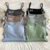 Nova Camisola Interna de Veludo Fino Cor Pura Slim Fit Feminina Linda Costas Top Tubo Peito Envolto Lingerie Feminina Primavera e Verão
