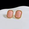 Shanghe estilo coreano elegante creme brincos quadrados femininos 2023 novos 925 prata agulha mori brincos simples