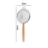 Acero Inoxidable 304 Mango de Madera Doméstico Mini Tamiz para Harina Colador para Jugo Leche de Soya Filtro para Suplemento Alimenticio de Bebé Colador