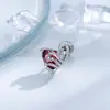 Moda y Diseño Único, Forma de Corazón con Circonita Estilo Pareja Dulce y Fresco Pendientes de Hélice para Cartílago de la Oreja con Cierre de Rosca