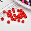 Cuentas Cilíndricas Perforadas de Color Sólido 6*5mm para Cadena de Teléfono DIY, Pulsera, Collar, Cuentas Espaciadoras, Accesorios de Joyería Acrílica, Materiales