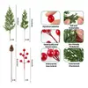 Arranjos florais de Natal, decorações com frutas vermelhas, ramos de pinho, ramos de bagas, flores artificiais, enfeites de plantas verdes, exclusivamente para vendas transfronteiriças
