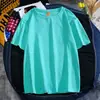 Camiseta de manga corta exclusiva de verano transfronteriza para hombre y mujer, blanco puro, top holgado, camiseta, color liso, manga corta, para llevar debajo, capa base