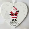Navidad Nuevo Producto Acrílico Decoración de Coche Colgante Corazón Adorno de Papá Noel Coche