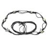 Europa transfronteriza y Estados Unidos nuevo patrón vintage cadena de cintura tejida con costura de hilo de cuentas de arroz moda simple para mujer cinturón fino venta al por mayor