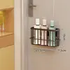 Estante de almacenamiento magnético para entrada y pasillo, almacenamiento detrás de la puerta, perchero para paraguas, perchero para abrigos, gancho para llaves y bolsas, colgador de pared para pantuflas