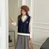 Chaleco tejido texturizado simple y elegante para mujer, nuevo modelo de principios de otoño 2026, estilo universitario, top sin mangas elegante para superponer