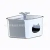 Bebedouro para animais de estimação aço inoxidável 304 janela de perspectiva quadrada dispensador de água para gatos automático água corrente inteligente suprimentos