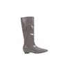 Botas de montar de tacón de cuña de 3 cm del mismo estilo que las de Mamá Uva para mujer, dos alturas de caña diferentes, puntera cuadrada elegante, botines ajustados sin cordones de estilo coreano sencillo
