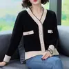 Cardigan de Tricô Moderno ZLS Primavera/Outono, Suéter Feminino Estilo Curto, Coleção 2025, Peça de Roupa Externa Chique