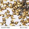 Venda quente transfronteiriça galvanoplastia ouro brilhante vidro fundo plano manicure broca de formato especial diy acessórios de decoração de unhas joias atacado