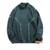 Outono e inverno cor sólida veludo dupla face lixado gola alta manga longa masculino quente interno casaco de outono base espessa camisa masculina