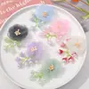 Original pequeño fresco lirio del valle gasa de perla flor diy tejido a mano tocado accesorios para el cabello aretes material al por mayor