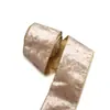 Cinta de Terciopelo de 10 cm de Ancho, Cara Única con Fondo Dorado, Hecha a Mano para Manualidades, Lazo Decorativo para Fondo de Árbol de Navidad, 10 Yardas/Rollo en Stock