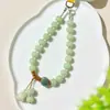 Pingente Raiz de Bodhi Verde Leite de Uva Verde, Design de Pulseira Fresco e Simples, Cordão Anti-Perda para Celular, Acessórios de Corrente para Celular Atacado