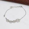 Novos acessórios DIY Pulseira de cobre de prata S925 Acessórios de pulseira feminina Pulseira Pulseira Pulseira Contas com furo Passante com Suporte de Ar de Pérola 560